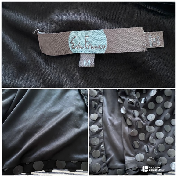 Anthropologie Eva Franco Black Open Front Cardigan Jacket Size M (oversized) - Picture 7 of 11